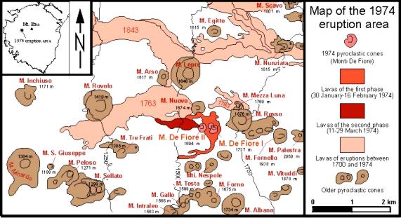 1974 lava flow map