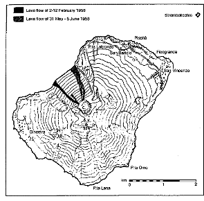 1958 lava flow map