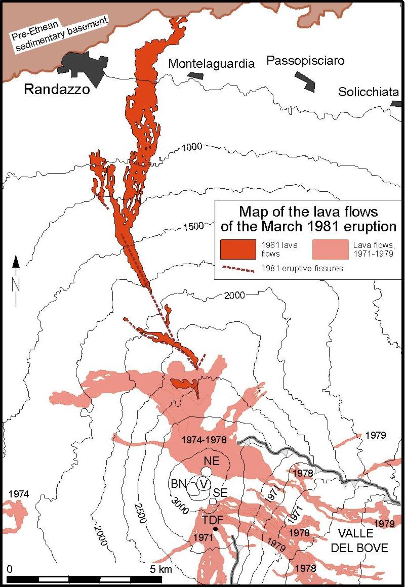 1981 lava flow map