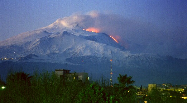 Etna in eruption, 1999
