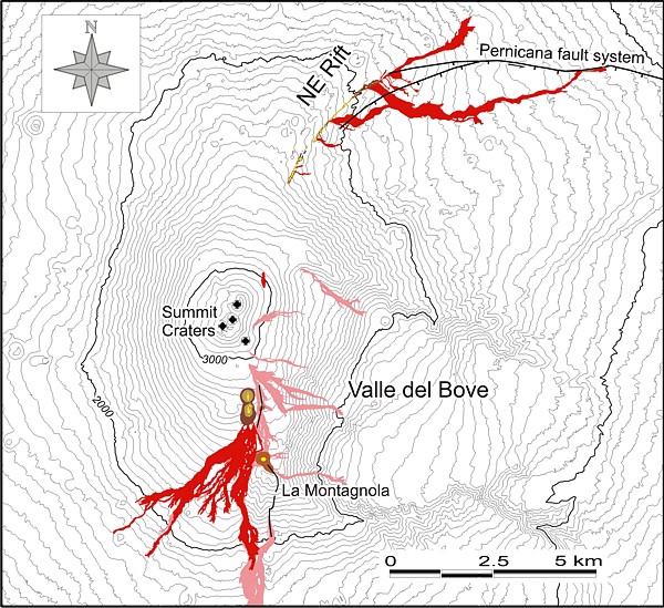 2002-2003 lava flow map